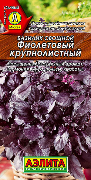 Базилик Фиолетовый Крупнолистный Аэ 