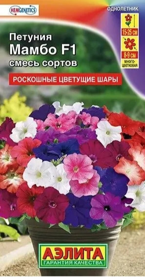 Петуния Мамбо F1 Смесь окрасок Аэли 